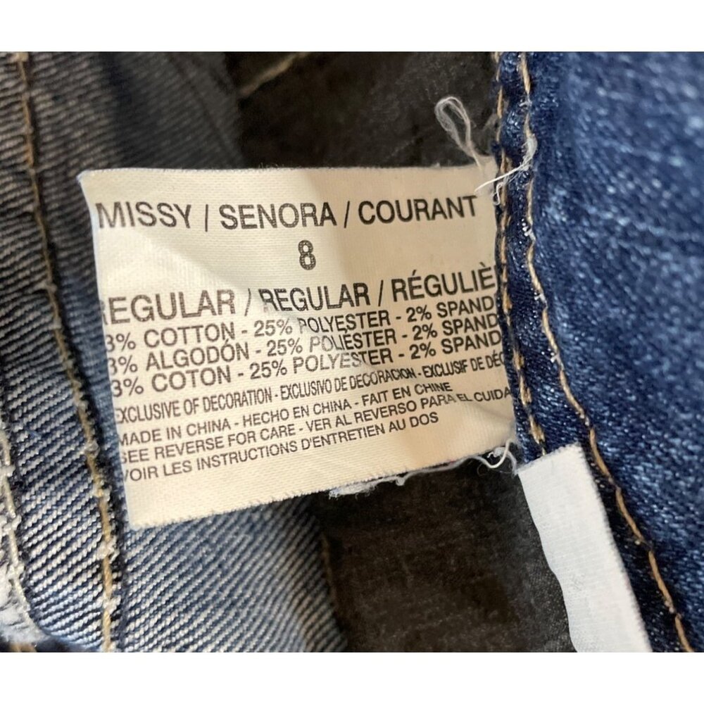 Bandolino Womens Missy Size 8 Embellished Pocket Bootcut Jeans Medium Wash Denim - Picture 9 of 11